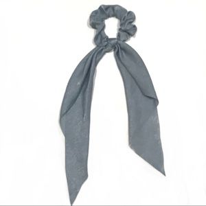 Silvery Blue Scrunchie and Detachable Hair Scarf
